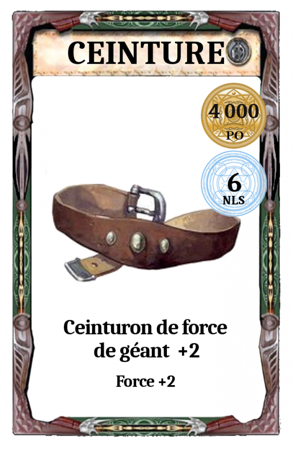 Ceinture - de Force géant +2